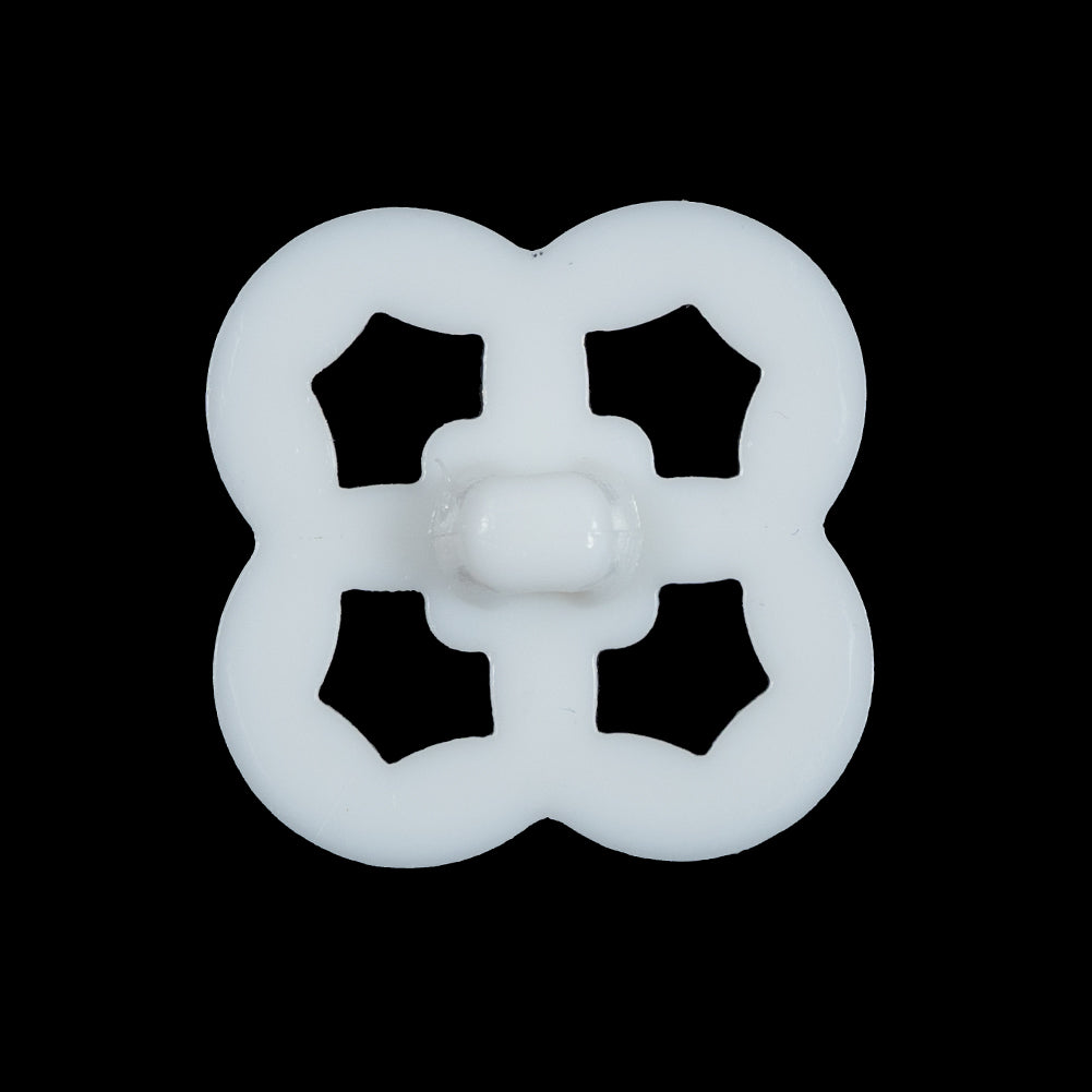 Italian White Decorative Plastic Button - 44L/28mm