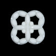 Italian White Decorative Plastic Button - 44L/28mm