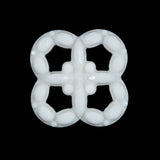 Italian White Decorative Plastic Button - 44L/28mm