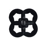 Italian Black Decorative Plastic Button - 44L/28mm