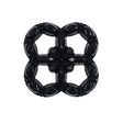Italian Black Decorative Plastic Button - 44L/28mm