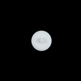 Italian White Plastic Shank Back Button - 16L/10mm