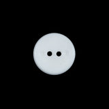 White Italian 2 Hole Button - 24L/15mm
