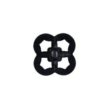 Italian Black Decorative Plastic Button - 36L/23mm