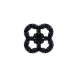 Italian Black Decorative Plastic Button - 36L/23mm