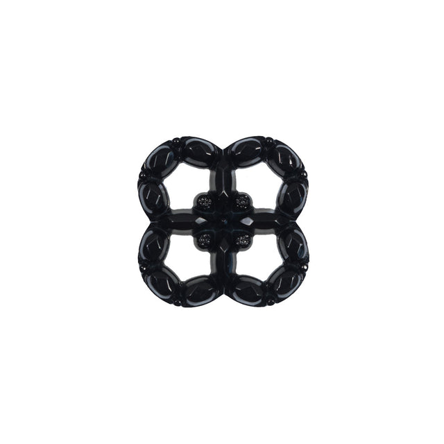 Italian Black Decorative Plastic Button - 36L/23mm