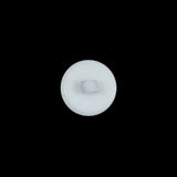 Italian White Plastic Shank Back Button - 22L/14mm