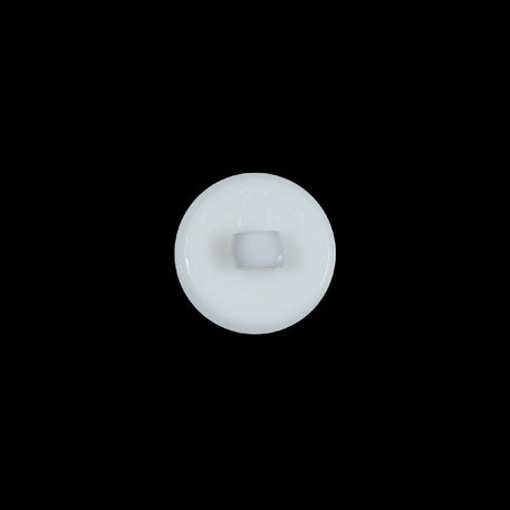 Italian White Plastic Shank Back Button - 22L/14mm