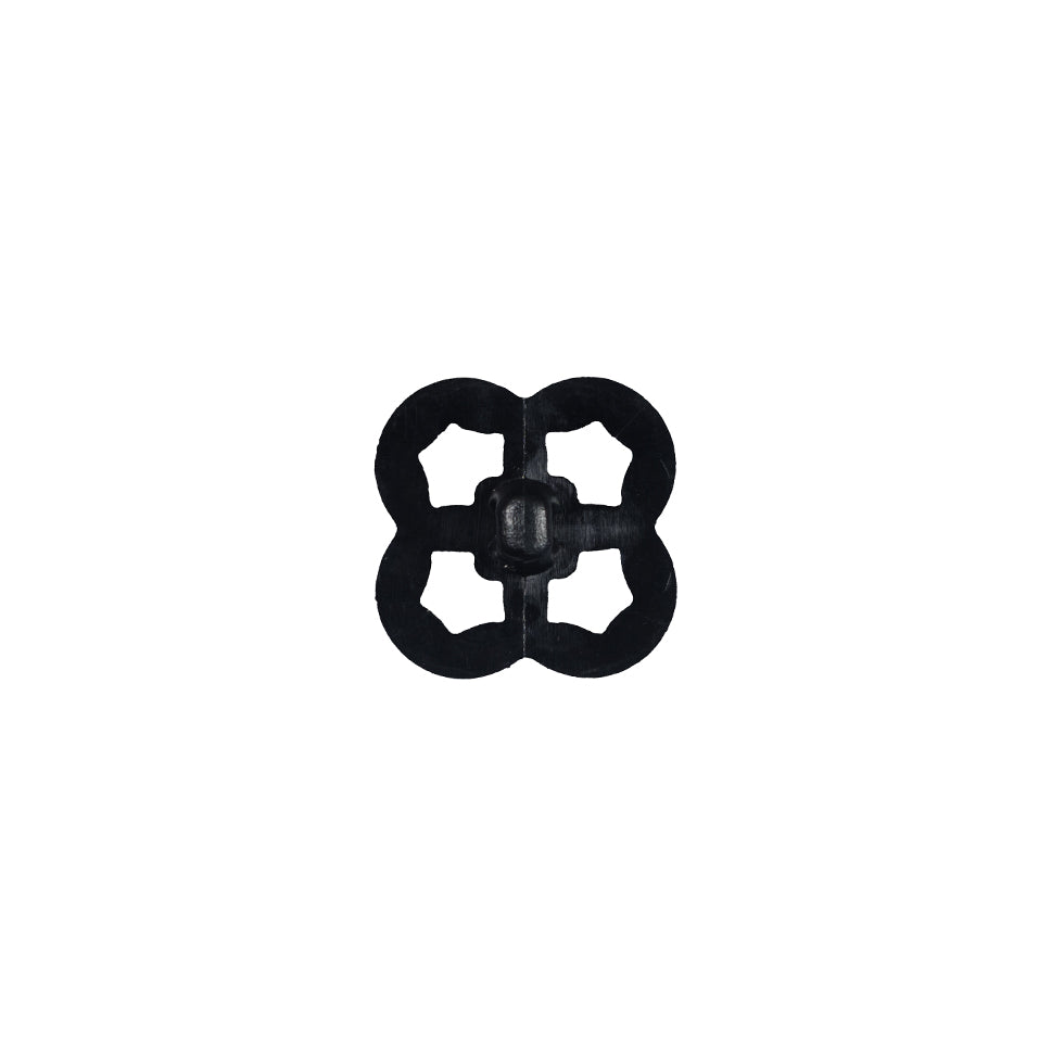 Italian Black Decorative Plastic Button - 20L/12.5mm