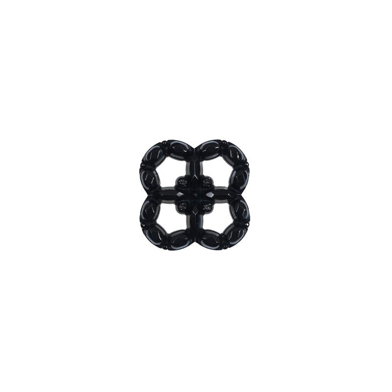 Italian Black Decorative Plastic Button - 20L/12.5mm