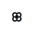 Italian Black Decorative Plastic Button - 20L/12.5mm