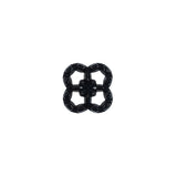 Italian Black Decorative Plastic Button - 20L/12.5mm