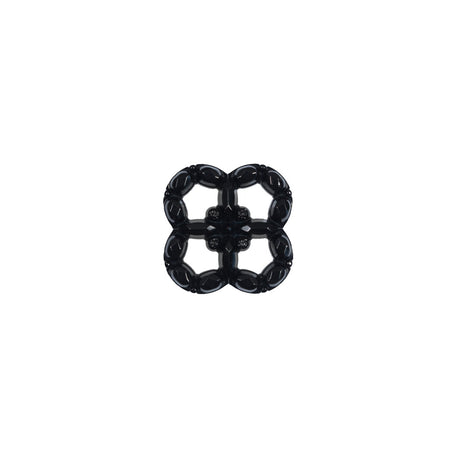 Italian Black Decorative Plastic Button - 20L/12.5mm