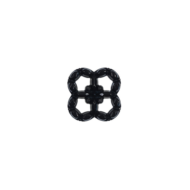 Italian Black Decorative Plastic Button - 20L/12.5mm
