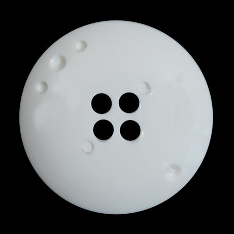 White Plastic 4-Hole Button - 54L/34mm