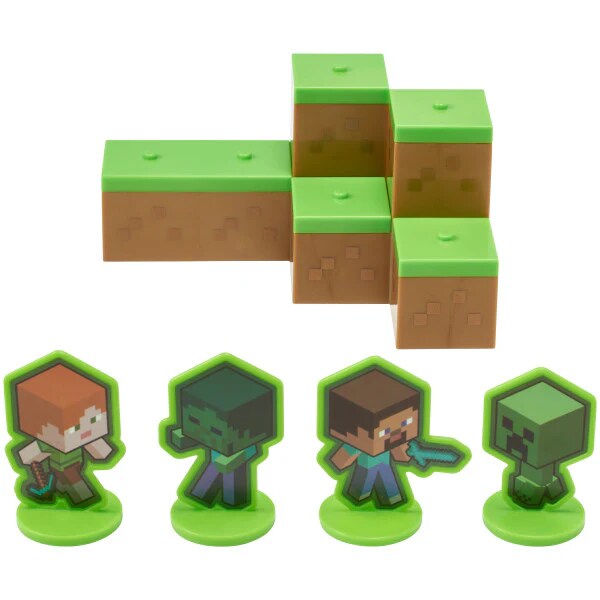 MINECRAFT Mobs Beware! Set Cake Decorating Kit Topper