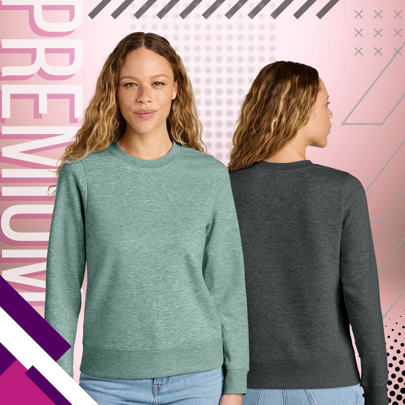 District® Womens V.I.T. Fleece Crewneck Long Sleeve Soft Comfortable T-Shirt
