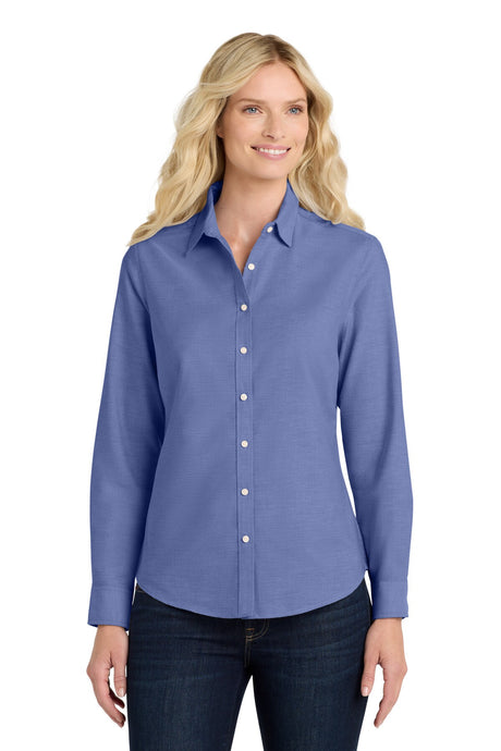 Port Authority® Women's SuperPro Oxford Shirt Wrinkle Resistant Stain Release Professional Top