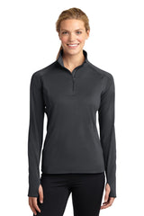Sport-Tek® Women's Sport-Wick Stretch 1/4-Zip Pullover for Year-Round Comfort