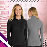 Port Authority® Women's Microfleece 1/2-Zip Pullover Lightweight Warm Layer for Outdoors