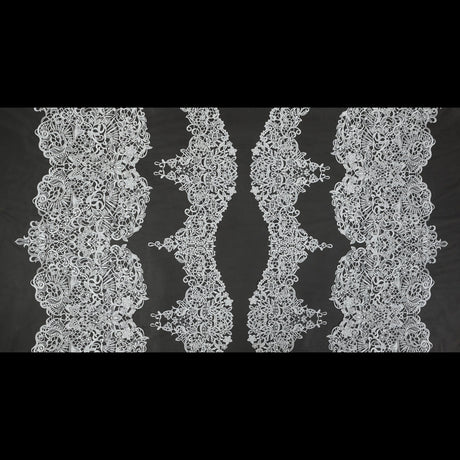 Embroidered Lace - Off-White Floral on Nude