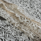 Embroidered Lace - Off-White Floral on Nude
