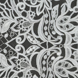 Embroidered Lace - Off-White Floral on Nude