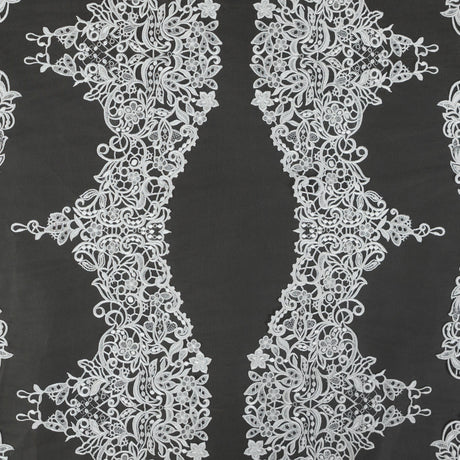 Embroidered Lace - Off-White Floral on Nude