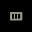 Ivory Rectangular Plastic Buckle - 1.5"