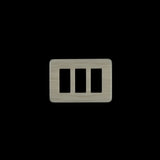 Ivory Rectangular Plastic Buckle - 1.5"