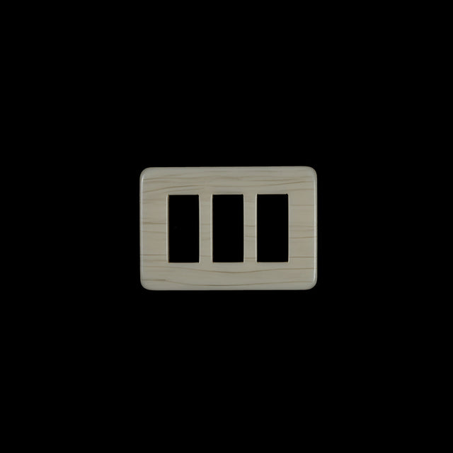 Ivory Rectangular Plastic Buckle - 1.5"