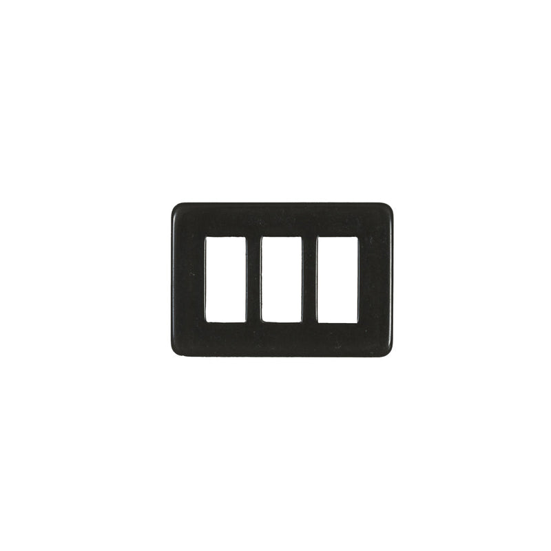 Black Rectangular Plastic Buckle - 1.5"