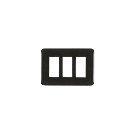 Black Rectangular Plastic Buckle - 1.5"