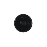 Black Bevel Cut Plastic Button - 24L/15mm