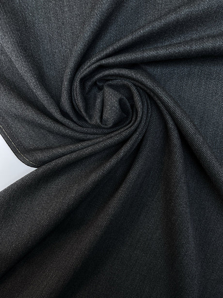 Wool Tweed Gray Black Melange