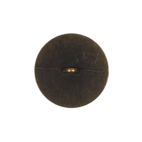 Italian Antique Gold Floral Metal Shank Back Button - 36L/23mm
