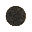 Italian Antique Gold Floral Metal Shank Back Button - 40L/25.5mm