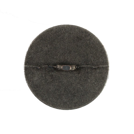 Italian Dark Silver Floral Metal Shank Back Button - 40L/25.5mm