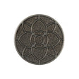 Italian Dark Silver Floral Metal Shank Back Button - 40L/25.5mm
