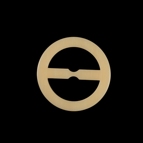 Beige Circular Plastic Buckle - 2"
