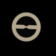 Beige Circular Plastic Buckle - 2"