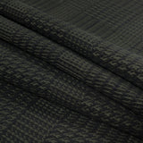 Olive and Black Glen Plaid Stretch Brocade