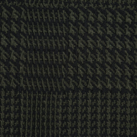 Olive and Black Glen Plaid Stretch Brocade