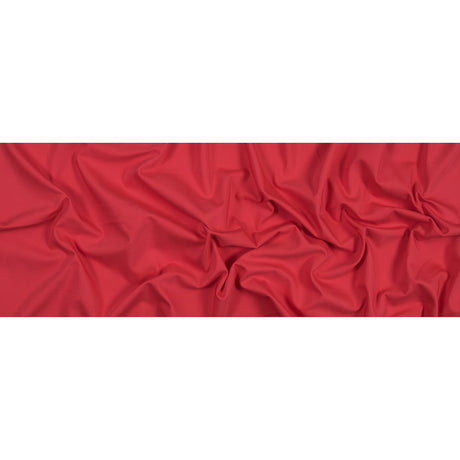 Red Coral Stretch Polyester and Viscose Woven