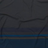 Green Stripe Printed Stretch Polyester Woven