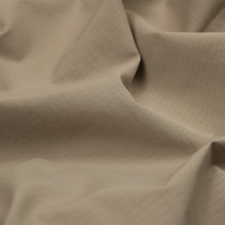 Beige Tonal Striped Nylon Faille