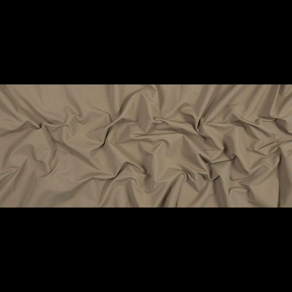 Beige Tonal Striped Nylon Faille