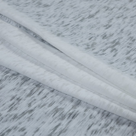 White Cotton and Polyester Burnout Jersey