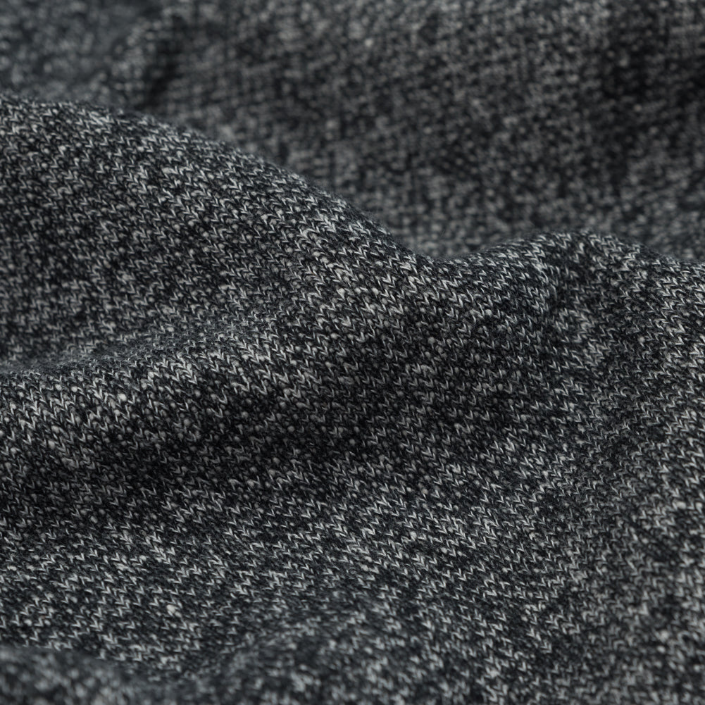 Thick Cotton French Terry - Heather Charcoal