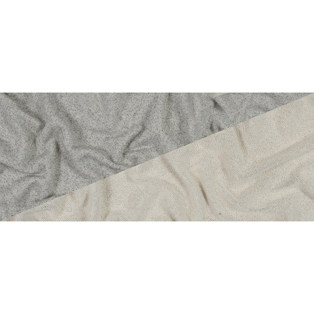 Thick Cotton French Terry - Salt and Pepper